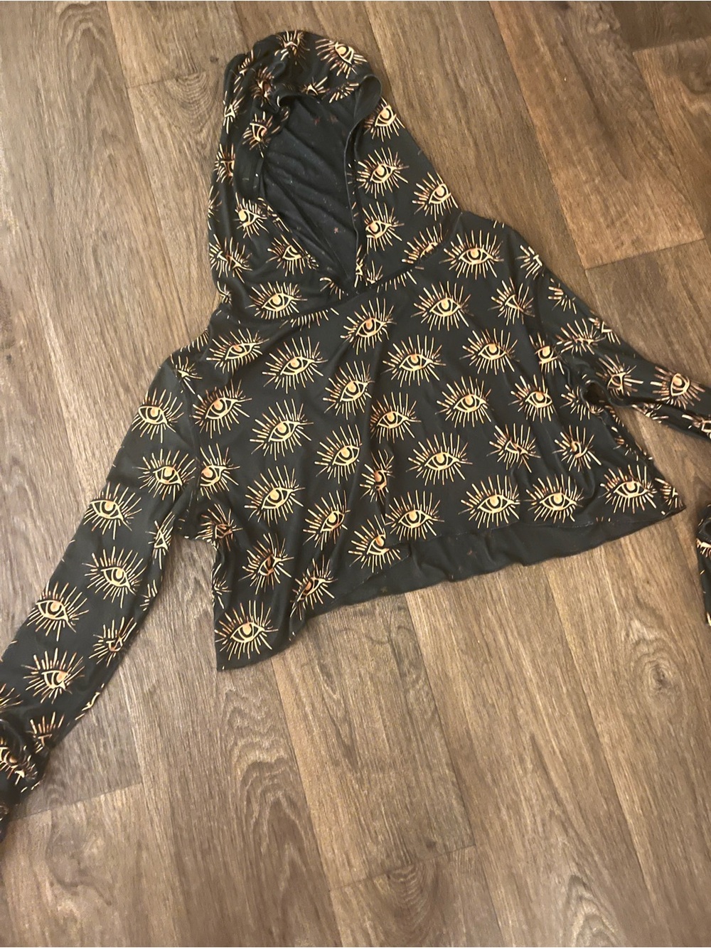 Mystic Third Eye Cropped Hoodie All Over Print CVC Activewear - M/L